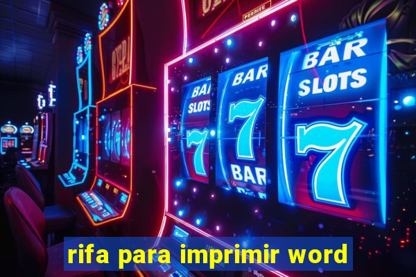 rifa para imprimir word