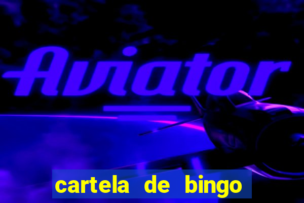 cartela de bingo pra imprimir