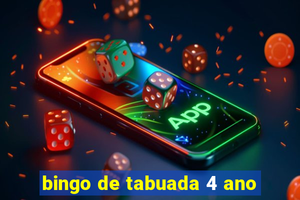 bingo de tabuada 4 ano