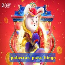 palavras para bingo cha de bebe