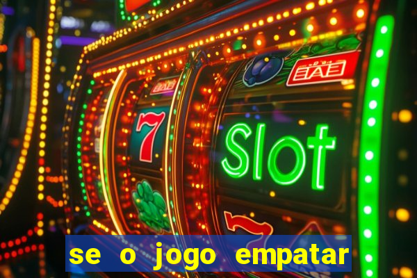 se o jogo empatar hoje quem ganha